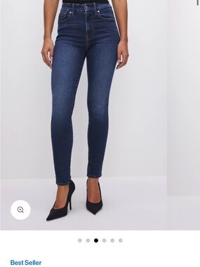 Good American Dark Indigo High-Rise Skinny Jeans